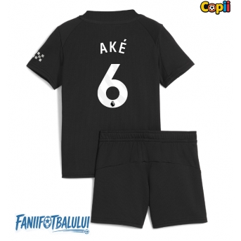 Manchester City Nathan Ake #6 Echipament de Fotbal Replică 2025-26 Copii Deplasare (+ Șorturi)